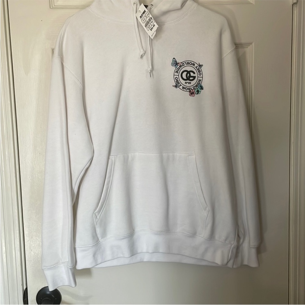 Obey White Hoodie with Graphic Logo
